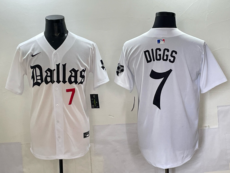 Men Dallas Cowboys #7 Diggs white Nike 2025 NFL Jersey 011